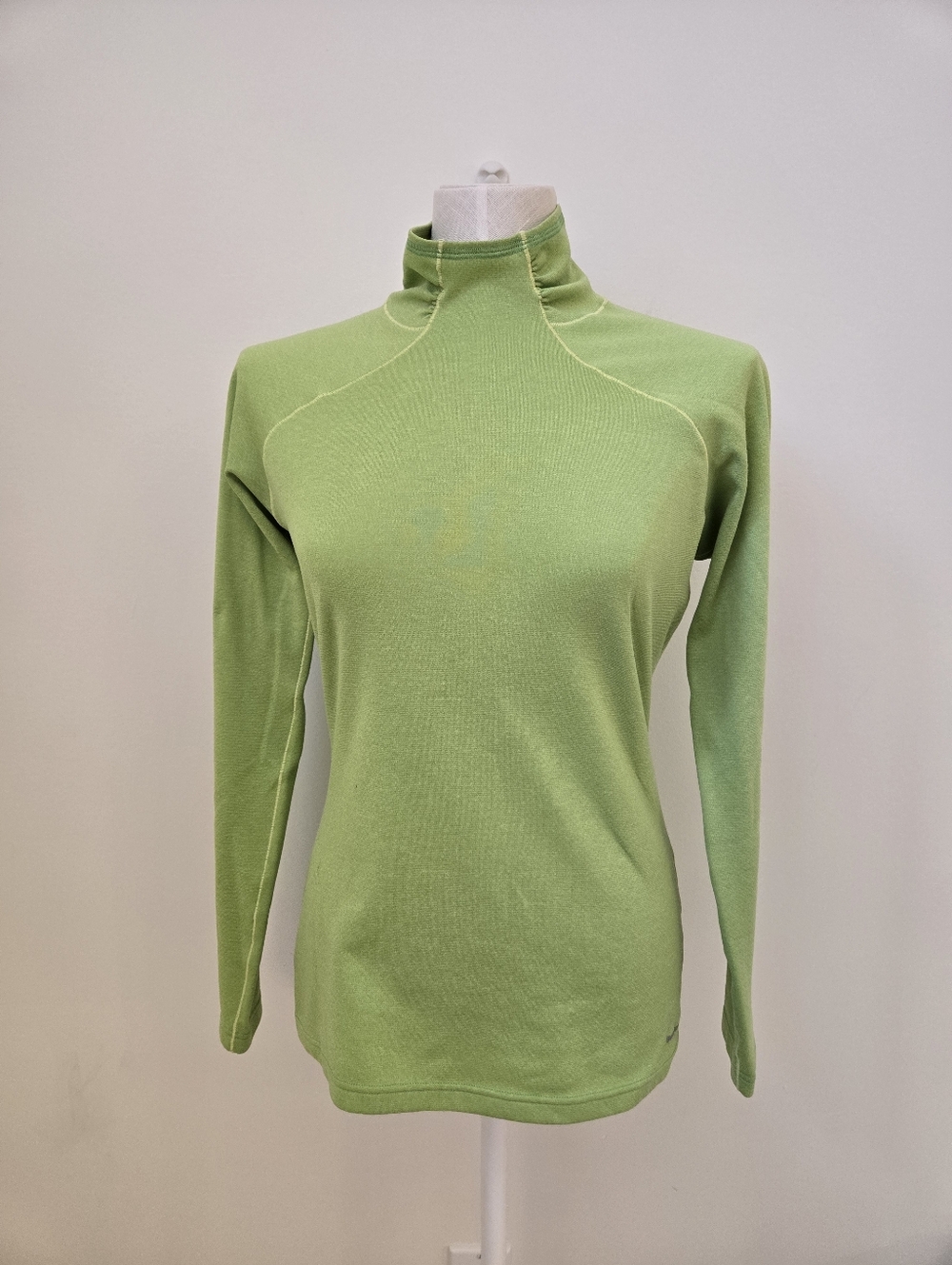 Patagonia‎ Capilene 3 Base Layer Mock Neck Green Long Sleeve Top Size S